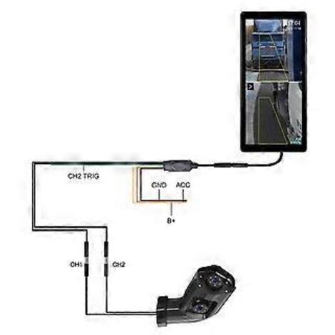 Moniteur vertical de vision latérale de voiture 10,36 pouces pour rétroviseur de camion/bus avec écran tactile et enregistreur vidéo numérique (DVR) à 2 canaux I