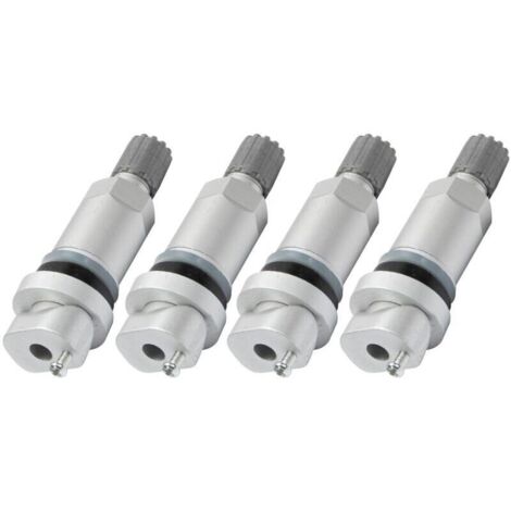 Moniteurs de pression des pneus pour 207 307 407 C4 C5 Mondeo 4 piéces argenté Kit de réparation de valve de pression des pneus,TPMS Valve réparation
