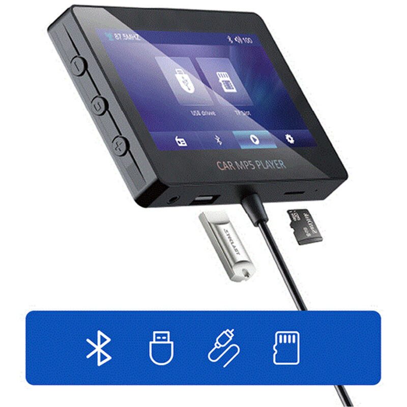 Image of Monitor Auto 4.3'' Bluetooth Display lcd Lettore MP5 fm Trasmettitore RadioVideo