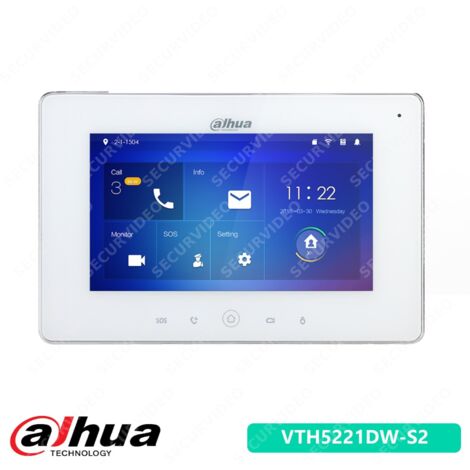 Monitor Dahua Technology VTH5221DW-S2 Bianco 7 Pollici