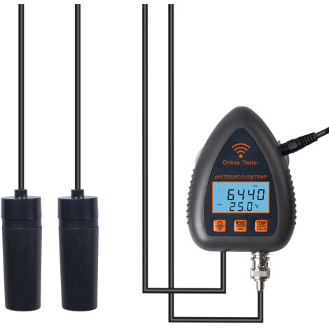 Monitor de calidad del agua WiFi Tuya 5 en 1: pH, TDS, conductividad, temperatura, compatible con aplicación, para acuarios, piscinas y acuicultura.