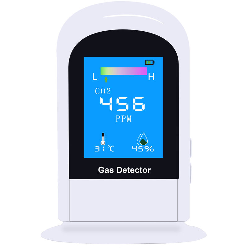 

Monitor de calidad del aire Detector de CO2 con pantalla TFT de 2,8 pulgadas Temperatura interior Pantalla de humedad Probador de dioxido de carbono