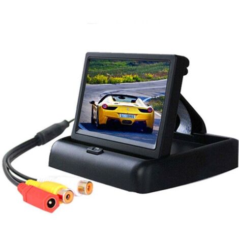 Monitor de coche plegable LCD TFT de 4,3" con pantalla a color RGB 480 para cámara de visión trasera