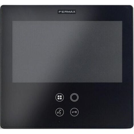 Monitor de videoportero 7" TFT negro, sistema VDS, hasta 199 viviendas, 200 m.
