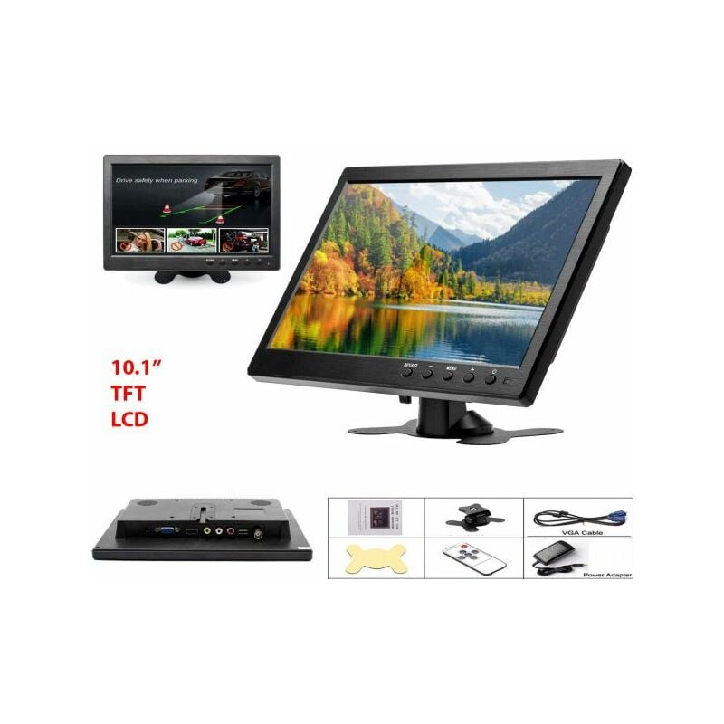 Image of Topolenashop - Monitor hdmi vga Schermo lcd tft 10.1 pollici 1080p Altoparlante bnc usb