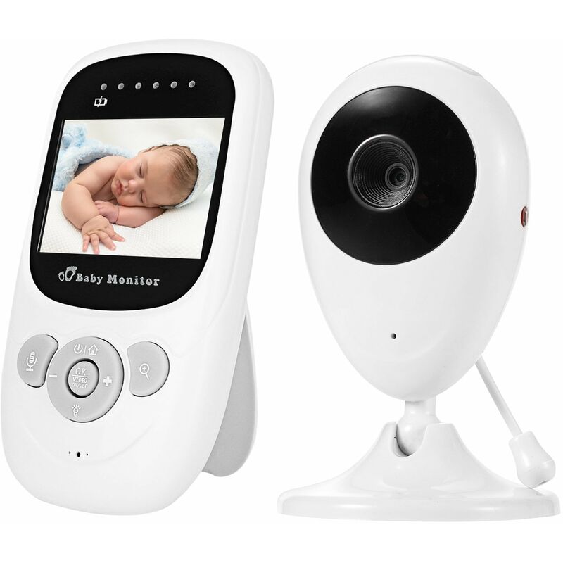 

Happyshopping - Monitor inalambrico para bebes de 2.4G Monitor de video con camara digital con pantalla LCD de 2.4 pulgadas Luz nocturna Microfono