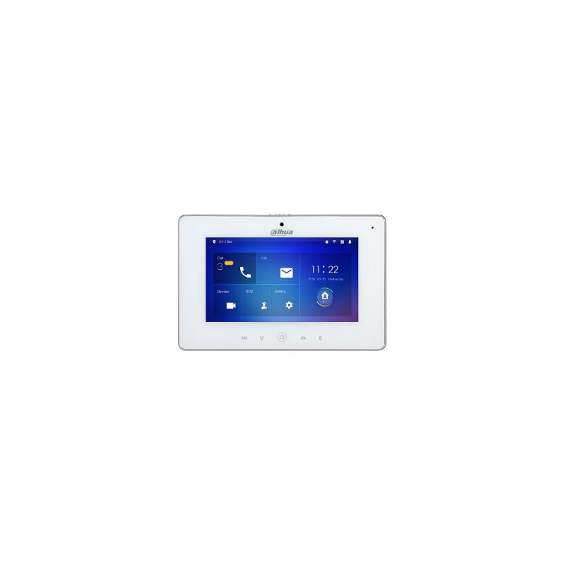 Dahua - VTH5422HW-W - Moniteur d'intérieur blanc 7' Wi-Fi/2 fils vth