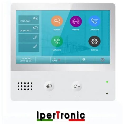 MONITOR IP TFT 7 POLLICI LCD TOUCH COLORI WIFI IPERTRONIC IX471S-TD7
