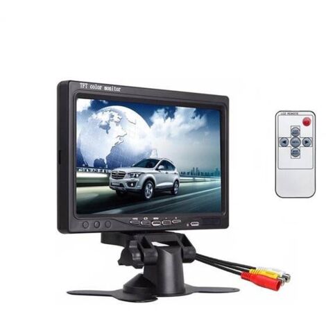 Monitor per telecamera di retromarcia con 4 display LCD a colori, retrovisore per auto BW DC, 12 V-24 V, 17,8 cm