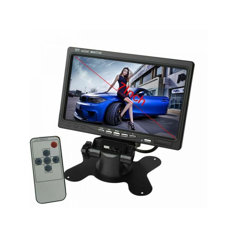Topolenashop Monitor Lcd 7' Pollici Tft Auto Camper Poggiatesta A C...