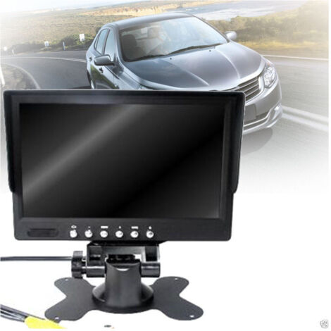 Monitor Lcd Led Tft 7" Pollici 2 Ingressi For Telecamera Retromarcia
