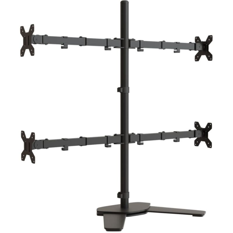 Monitor Mount Black Steel vesa 75/100 mm Vidaxl