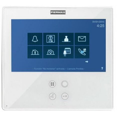 Monitor smile 7" blanco con tecnología full IP y capacidad de almacenamiento de 128 imágenes
