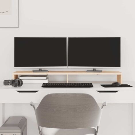 Monitor Stand 100x27x10 cm Solid Wood Pine vidaXL