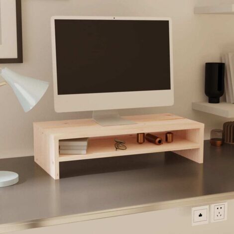 Monitor Stand 50x24x13 cm Solid Wood Pine vidaXL