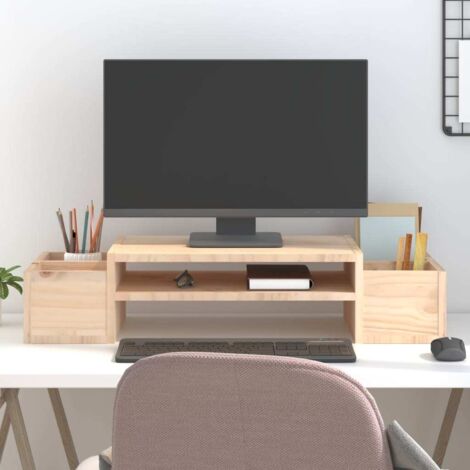 Monitor Stand 70x27.5x15 cm Solid Wood Pine vidaXL