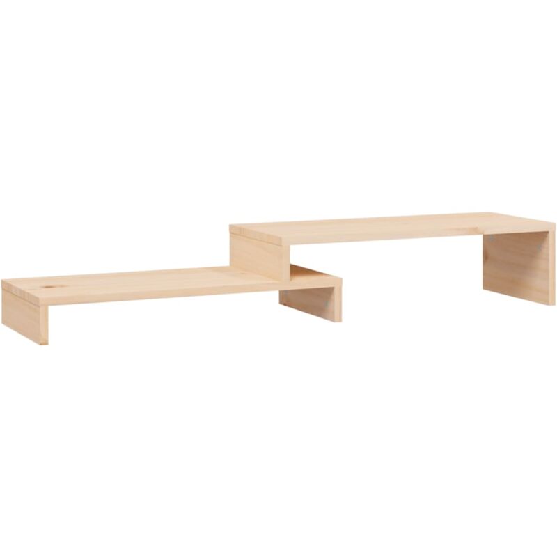 vidaXL Monitor Stand (52-101)x22X14cm Solid Wood Pine, Brown