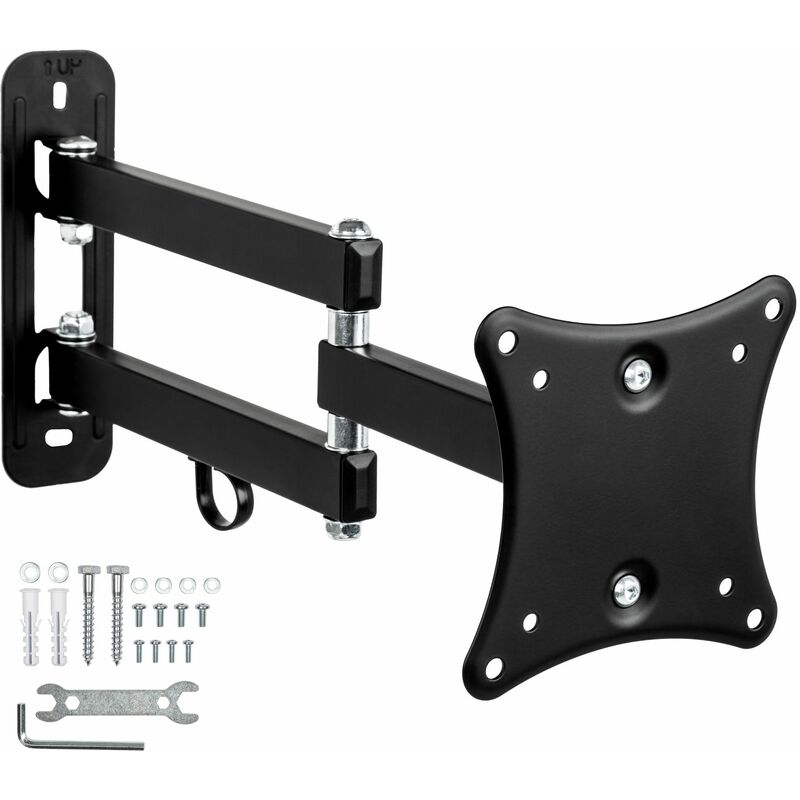 TV wall mount for 10-24″ (25-61 cm) can be tilted and swivelled - bracket TV, wall tv mount, tv on wall bracket - black