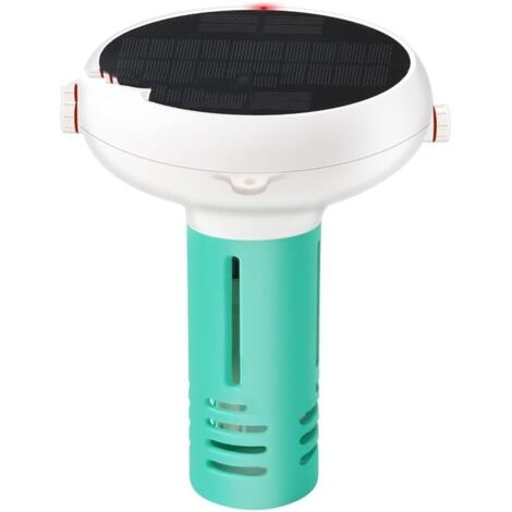 Monitor wireless per piscina 7 in 1 - Tester della qualità dell'acqua della piscina ad energia solare - Analizzatore intelligente dell'acqua - Termometro impermeabile per piscina con controllo app