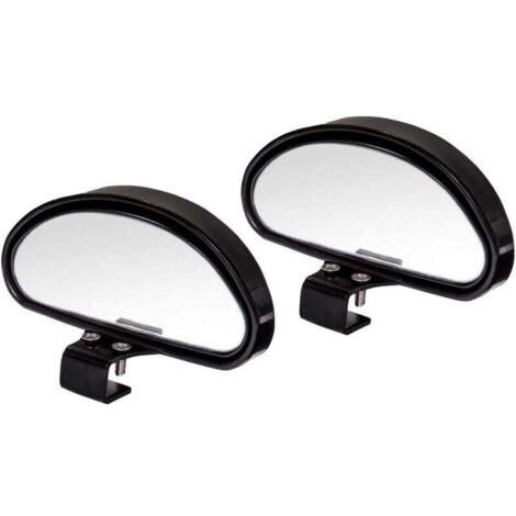 Monitored rearview mirror, blind spot mirror, blind spot mirror, monitored rearview mirror for all cars - Adjustable convex mirror (2 pieces - A)