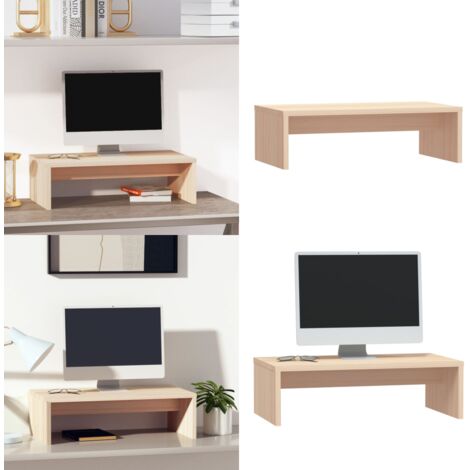 Monitorständer 50x27x15 cm Massivholz Kiefer - Monitorständer -  Schreibtischaufsatz - Home & Living