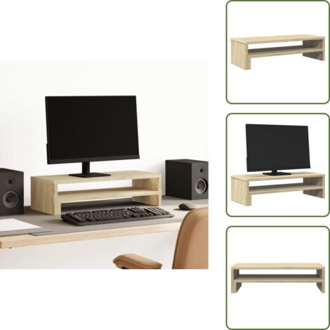 Monitorständer Sonoma-Eiche 54x22x15 cm Holzwerkstoff - Monitorständer - Monitor Ständer - Monitorerhöhung - Monitorständer Schreibtisch