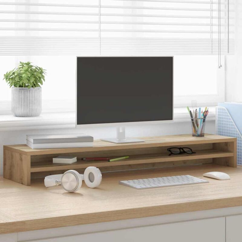 Vidaxl - Monitorständer Artisan-eiche 100x24x13 Cm Holzwerkstoff