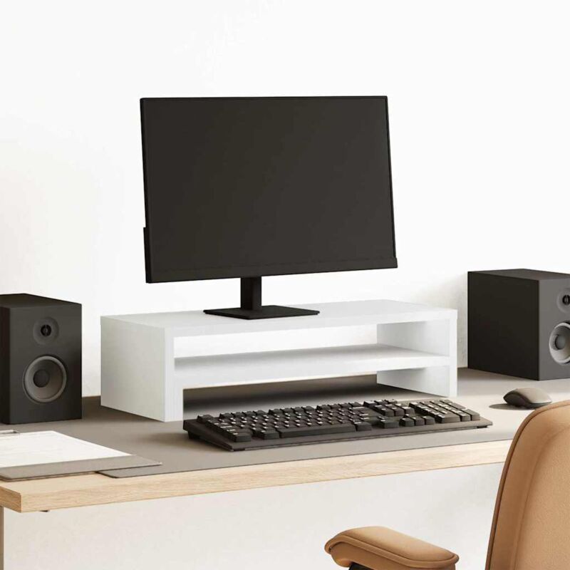 Monitorständer Weiß 54x22x15 Cm Holzwerkstoff Vidaxl