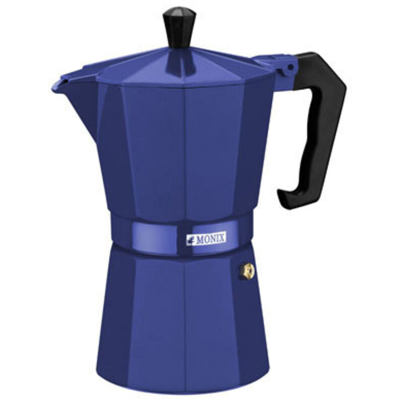 BRA - Cafetière vitrocéramique aluminium bleu cobalt 6t. Monix