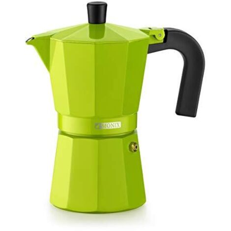 Monix - Caffettiera italiana in alluminio 6 tazas Verde