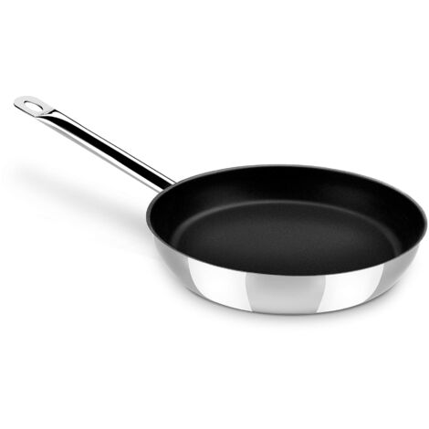 Monix Chef Non-Stick - Padella 18 cm in acciaio inox 18/10 con antiaderente, adatta a tutti i piani cottura, induzione inclusa