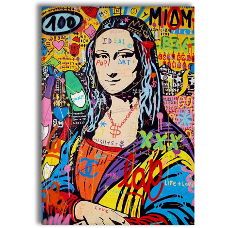 Monna Pop -  Quadro Canvas Contemporaneo su telaio in legno - Misura: 70x100 cm