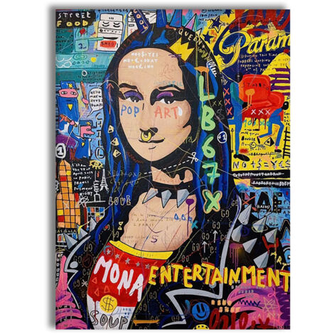 Monna -  Quadro Canvas Contemporaneo su telaio in legno - Misura: 70x100 cm