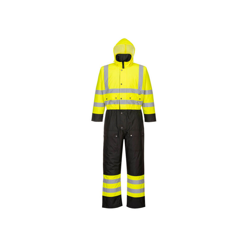 Mono Contrast con forro impermeable costuras encintadas, alta visibilidad Portwest S485 xl Amarillo / Negro