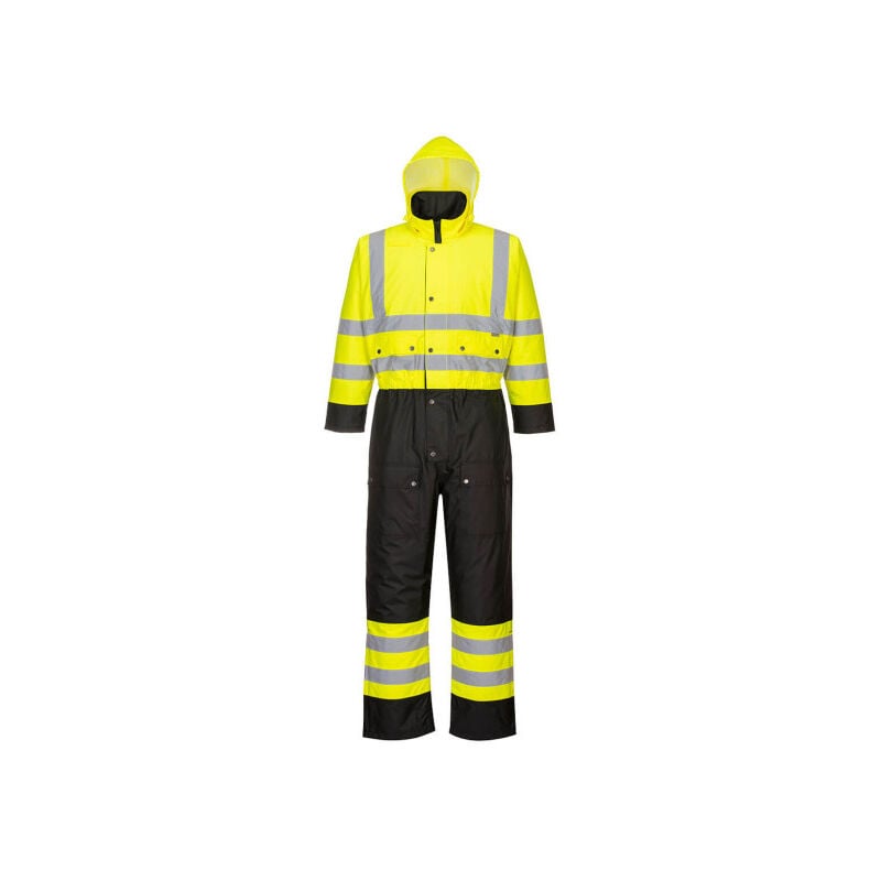 Portwest - Mono Contrast con forro impermeable costuras encintadas, alta visibilidad S485 4XL Amarillo / Negro