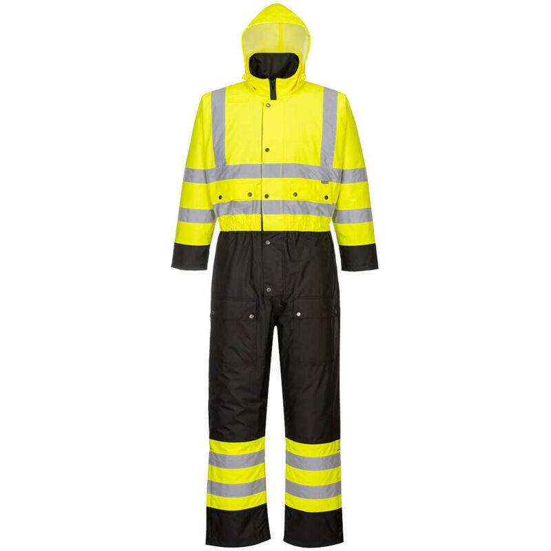Portwest - Mono Contrast con forro impermeable costuras encintadas, alta visibilidad S485 xxxl Amarillo / Negro