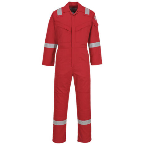 Mono de trabajo Aberdeen ignífugo industrias offf-shore FF50 44 pulgadas Rojo