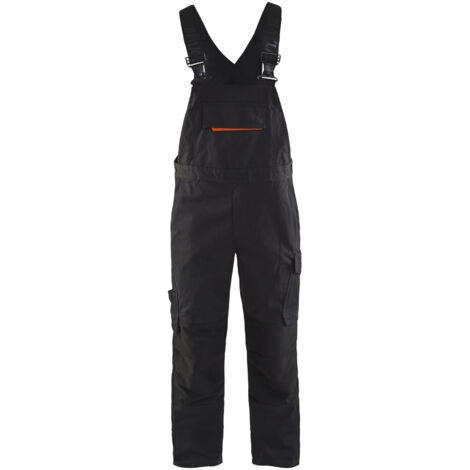 Mono de trabajo con tirantes elásticos 2695 - Negro/Rojo 54