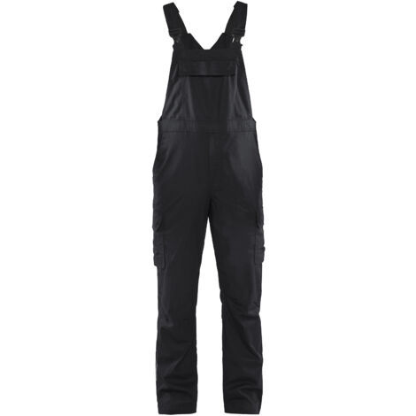 Mono de trabajo con tirantes para industria stretch 2D - Negro 40