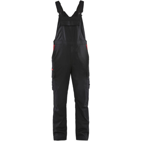 Mono de trabajo industrial stretch 2D 2644 - Negro/Rojo 48