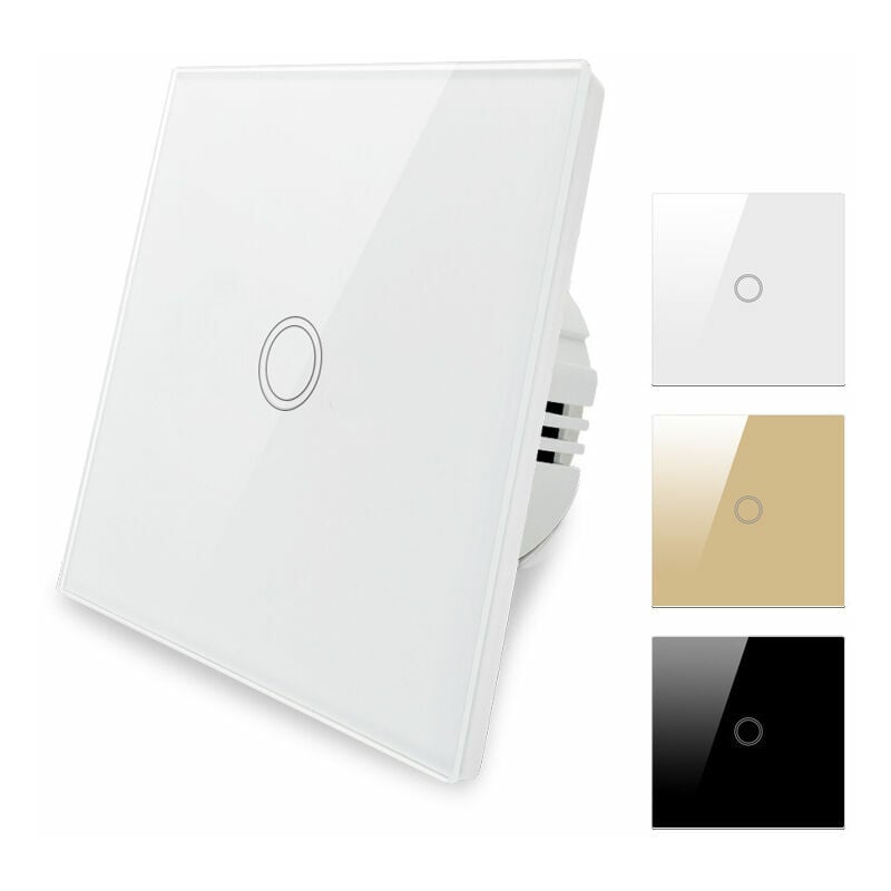 Mono Dimmer Switch for led, Touch Light Switch, 1 Way Wall Touch Switch Gold