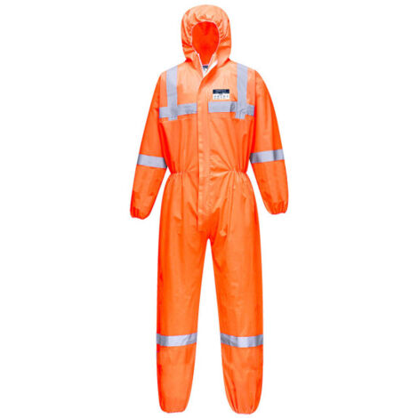 Mono laboral transpirable VisTex SMS Tipo 5/6 antiestático naranja ST36 M Naranja