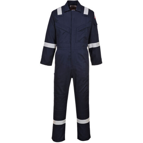 Mono ligero ignífugo y antiestático 280g para máxima protección / Azul marino / L