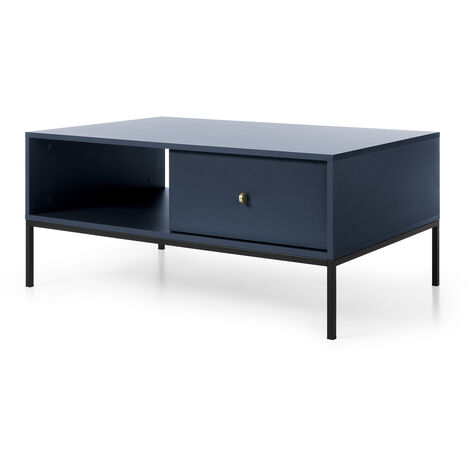 MONO ML104 tavolino con 2 cassetti 104 cm blu navy