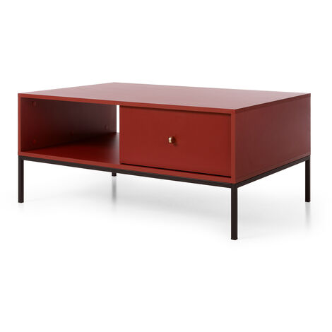 MONO ML104 tavolino con 2 cassetti 104 cm Bordeaux