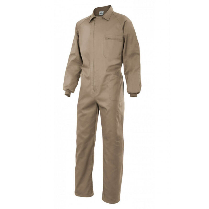

Mono industrial modelo italiano de algodón con manga ranglán Multibolsillos Serie 214 | Beige - 52 - Velilla