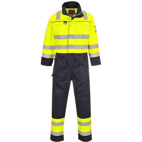 Mono Multi-Norm de alta visibilidad para protección laboral / Amarillo Marino / XL