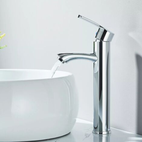 SUGUWORD Monobloc Basin Taps Mixers，Bathroom Tap Countertop Basin Tall Faucet Washroom Sink High Rise 1 Lever