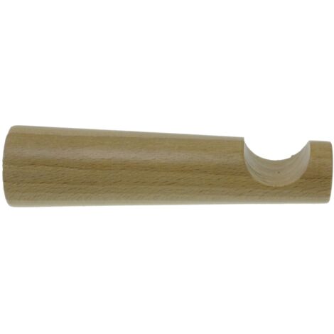 monoblocco cm 15 per bastone ø28mm con viti e tasselli - colore naturale.