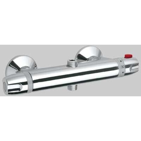 MONOCOMANDO DOCCIA ESTERNO TERMOSTATO CON DEVIATORE 2 VIE 2T - Cromo